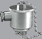 Anschlusskopf Form BVA aus Edelstahl mit Kette