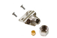 Klemmverschraubung mit Montagewinkel für Standardsteckverbindungen