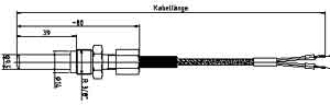 Einschraub-Widerstandsthermometer mit Anschlussleitung